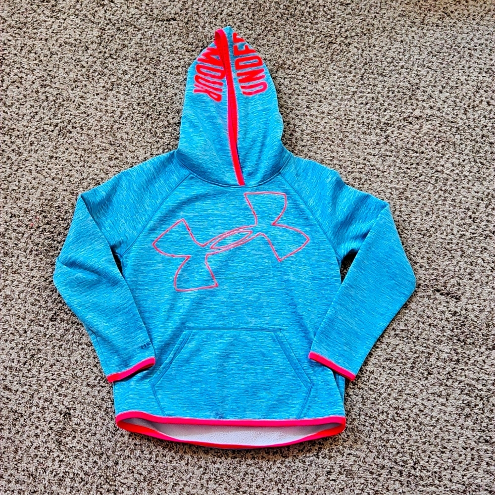 Under Armour Kids Teal and Pink Hoodie